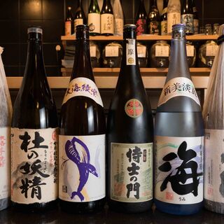 We also have a wide variety of drinks that go well with your food, including 20 types of sake available at all times.
