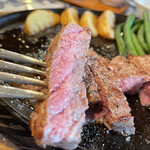 ステーキにこにこ牛 - やはり岩塩か！？