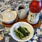 ステーキにこにこ牛 - 野沢菜美味しい〜さすが本場！