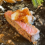 ステーキにこにこ牛 - おろし醤油がさっぱりして一番美味しい〜