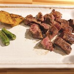ステーキハウスさいとう - サーロイン150g＋カボチャ、ししとう