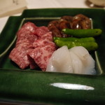 柳生の庄 - 温石：和牛活巻、烏賊、青唐