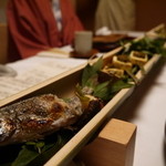 柳生の庄 - 焼物：天城尼子塩焼、蕗味噌田楽、かぶ、伊豆椎茸