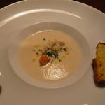 温古舎 - 2013-3　アンティパスト　オマール海老入りの玉ねぎのスープ