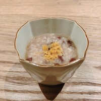 一平飯店 - 小豆と干し貝柱のお粥