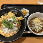 湯元岩見沢温泉なごみ - 卵とじカツ丼とミニ蕎麦セット