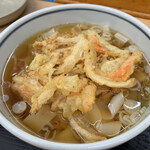 おかだうどん - きしめんかき揚げトッピング♪
