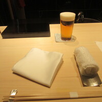 鮨 昇 - 生ビール・設え