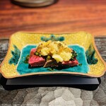 きう - 神石牛イチボ 行者ニンニクとホワイトアスパラ