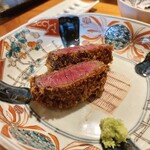 東京肉しゃぶ家 - 但馬玄のランプの牛カツ