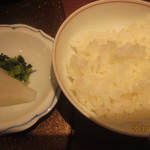 野菜割烹 あき吉 - ごはん＆香の物