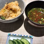 すずきの - 新生姜と塩水雲丹にどーーーんと茗荷ご飯