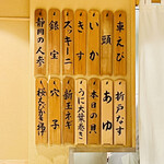 日本橋 蕎ノ字 - ◎今夜の天ぷらメニュー