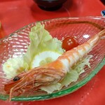 山幸園 - ボイルした車海老にサラダ
