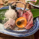 花仙庵 仙仁温泉 岩の湯 - 川魚の刺身