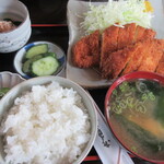 Kicchin Shokudou Shiroyama - 森林どりのささみフライ定食　950円