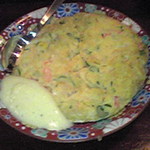 貝と海老そして蟹 - 蟹入りオムレツ