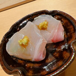 すが弥 - アラです。振り酢橘と山葵でいただきます