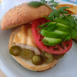 メキシカン料理 アンクルスティーブンス - チキンサルサバーガーランチ