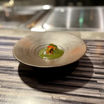 赤坂鉄板焼 ヒレ - グリーンカレー風のソース