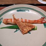 御所 岩さき - 車海老　ばちこ　オクラ