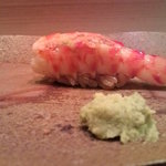 すし匠 - クルマエビの握り　赤酢のシャリで