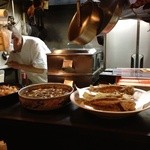 美食処 北斗 - 本日の大皿！肉団子と大根、お魚唐揚げ、豚バラコンニャク！