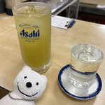 酒蔵お太幸 - 羽根屋、緑茶ハイ Haneya Sake, Shochu Highball with Green Tea at Sakagura Otako, Yokosuka Chuo！♪☆(*^o^*)