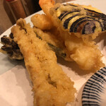 貴楽 魚と野菜 - 天ぷら盛り合わせ+穴子ハーフ