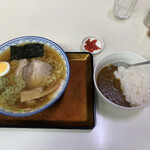 そば処 紀文 - カレーと千秋麺（セットメニューではありません）