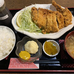 陸海喰 - 豚ロースカツ定食(小鉢ナシ)＝650円