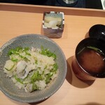日本料理 晴山 - ご飯、赤出汁