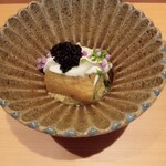 日本料理 晴山 - 加賀産バイ貝と焼きナス白和え
