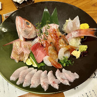のどぐろ専門 銀座 中俣 - のど黒の姿造り＆藩造り鮮魚五点盛り