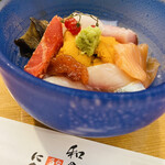和食と鮨のに条 - そして食べ切れなかったお刺身やカラスミ乗せて勝手丼‼️