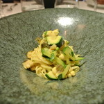 リストランテ カノフィーロ - 穴子とズッキーニ、サフランのソース、タリオリーニ