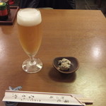 なかや蒲焼店 - ビールとお通し