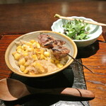 デンクシフロリ - とうもろこしご飯　砂肝