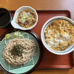 山田うどん - 相方：まるごと山田セット　ざる蕎麦で。