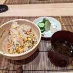 馬車道 大かわ - トウモロコシとしらすのごはん