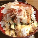 節 - 節めし。ねこまんまチャーシューご飯。ランチタイムは100円引の150円で食べられる。主役のラーメンがかすむ旨さ。