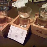 晴れ屋 - 日本酒飲み比べセット（\850くらい）
