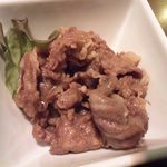 晴れ屋 - 付き出し（牛しぐれ煮）