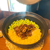 鰻花房 - ⑦鰻とトウモロコシと枝豆の炊き込みご飯