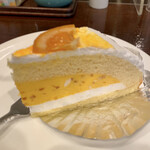 ピュアセブン - ケーキセット(オレンジのムースケーキ)