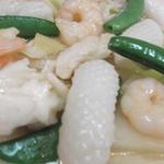 うすけぼー - イカと海老の炒め