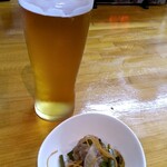 ふじ田 - 料理写真:生ビール中とお通し