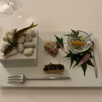 Amandier - 前菜の盛り合わせです。いずれも全く手抜きなし。