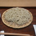 蕎麦 案山子 - せいろ(770円)薬味は辛味大根と本山葵