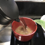 おいでやす通りにやってきた 宮田麺児 - 〆は、スープ割りで